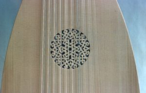 10 course lute after Tielke, detail by Don Miller