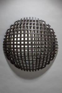 Black Grid, 22” x 22” x 8”, Ebonized White Oak, Glass, 2015