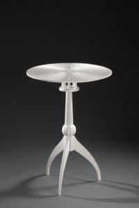 Candlestand, 29” x 22” x 22”, Bleached White Oak, 2010 by Don Miller