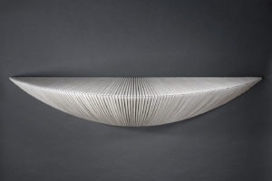 Comb II, 12” x 42” x 12”, Bleached White Oak, 2009, by Don Miller