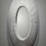Comb Mirror I, 28” x 14” x 8”, Bleached White Oak, Glass, 2010 by Don Miller