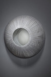 Comb Mirror II, 22” x 22” x 8”, Bleached White Oak, Glass, 2010 by Don Miller