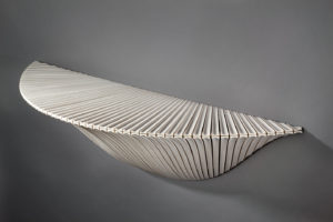 Comb V, 10” x 38” x 12”, Bleached Ash, 2011