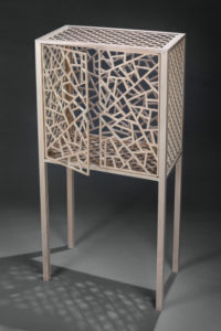 Ice Ray Cabinet, Ash, 54"x28"x14", 2018 by Don Miller
